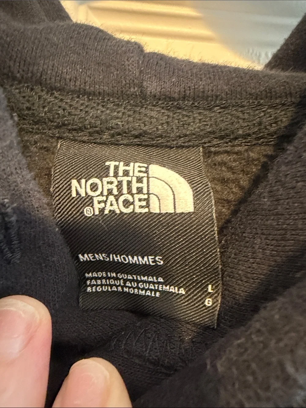 The North Face Charcoal Hoodie with White Logo